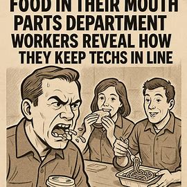Can't Yell at Me with Food in Their Mouth: Parts Department Workers Reveal How They Keep Techs in Line